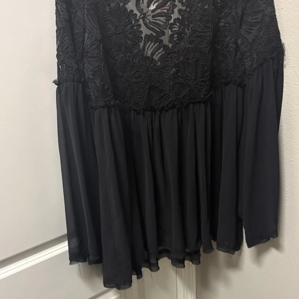 Free People Black Lace Top - Picture 7 of 8